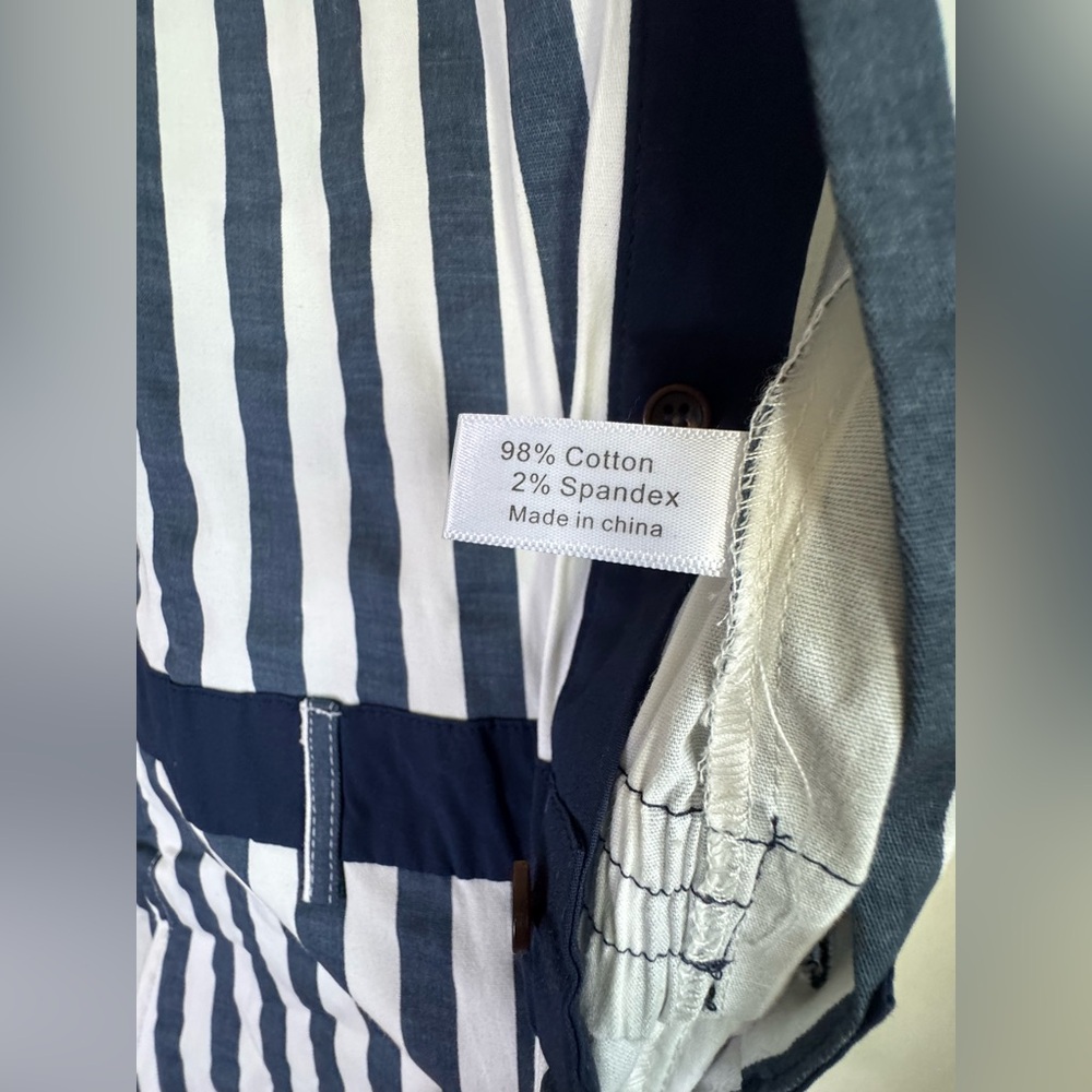 NWT Men’s RomperJack The Hampton Striped Navy and White Romper Size Small - Picture 11 of 12